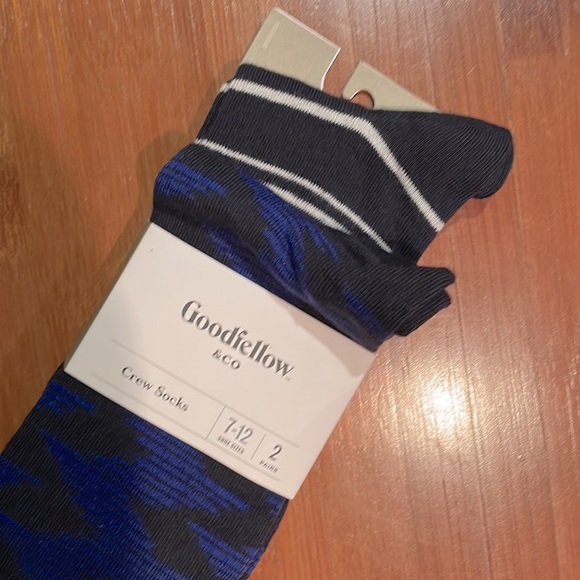 NWT Men's Seismic Novelty Socks 2pk - Goodfellow & Co - Blue - Picture 4 of 4